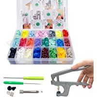SUNTATOP Alicates de Presión + 360 Set Resin T5 Botones de Plástico Botón de Presión de Resina DIY 24 Colores (Conjunto…